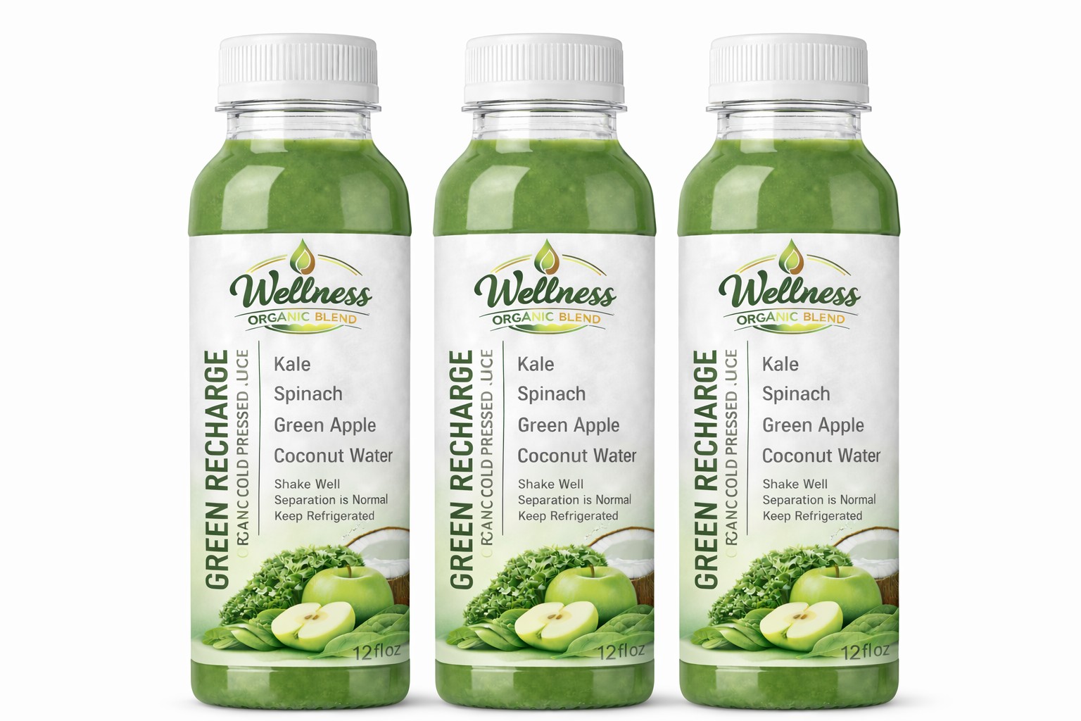 wellness blend 3 new green and recharge new bottles GREEN RECHARGE - Image 1