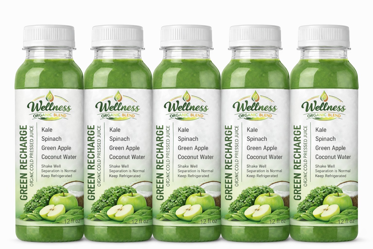 wellness blend 5 new green and recharge new bottles GREEN RECHARGE PACK - Image 1