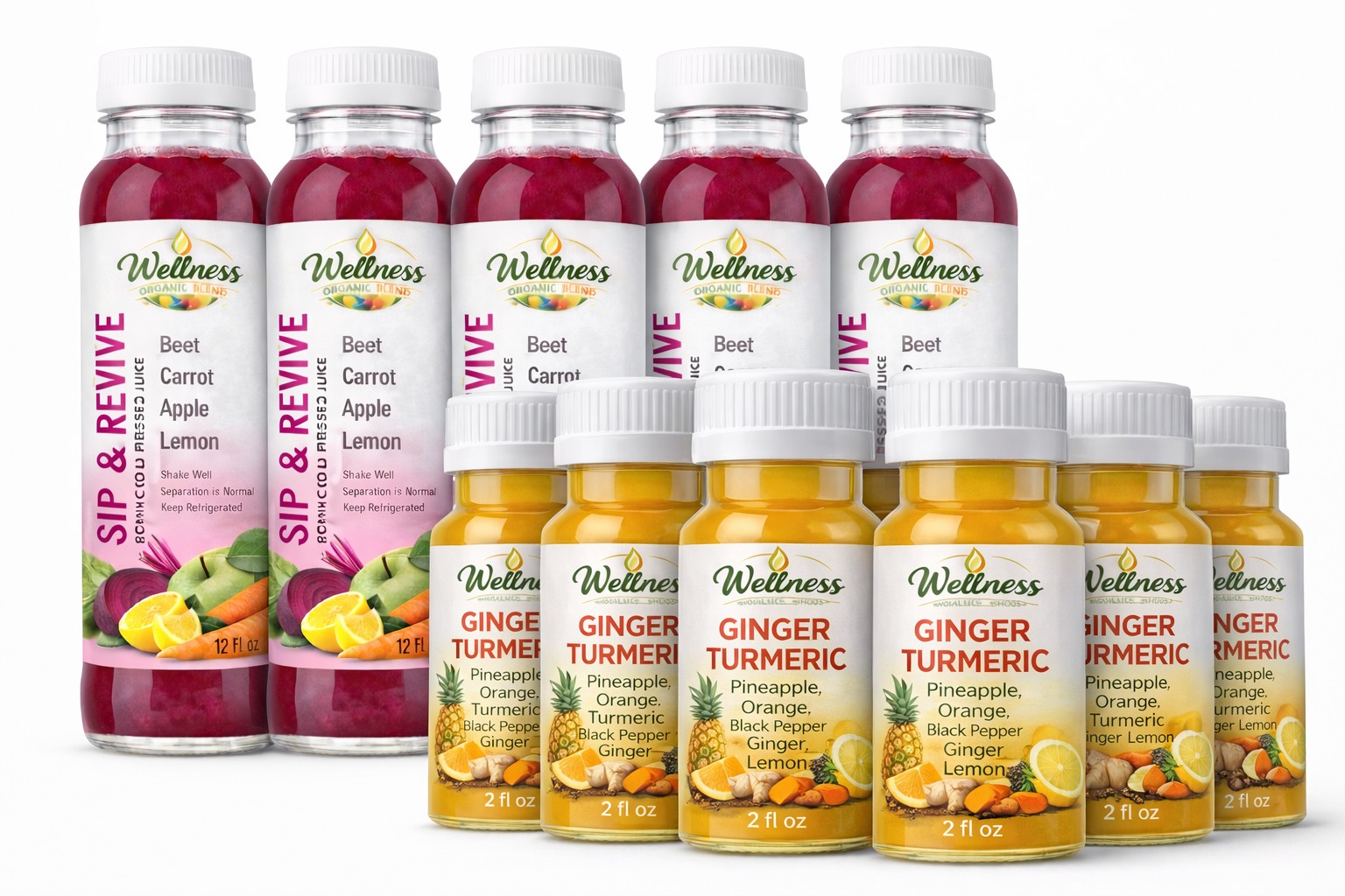 wellness blend new juice and shots bundle SIP & REVIVE BUNDLE - Image 1