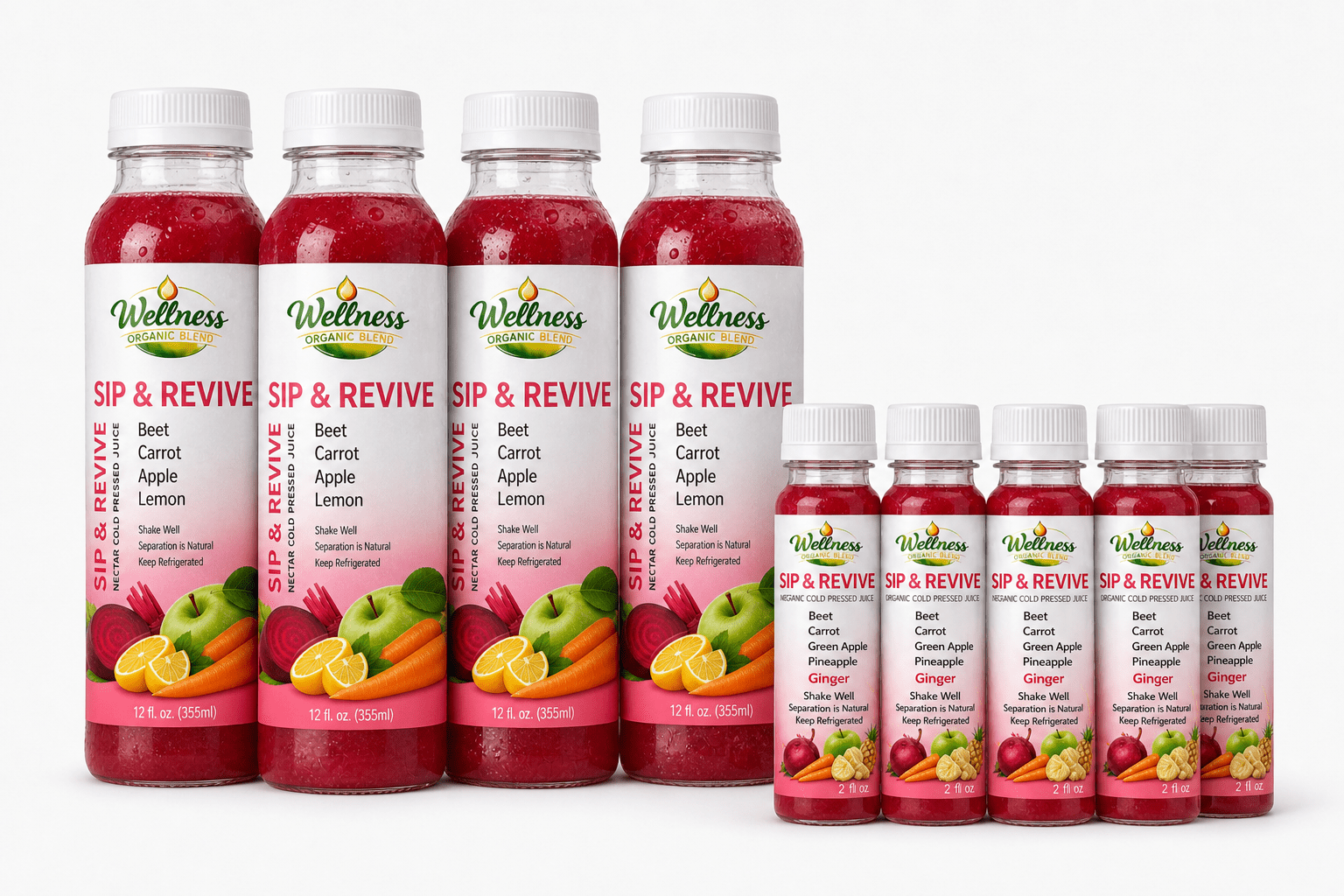 new sip and revive juices SIP & REVIVE JUICE & WELLNESS SHOTS BUNDLE - Image 1